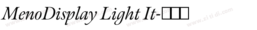MenoDisplay Light It字体转换